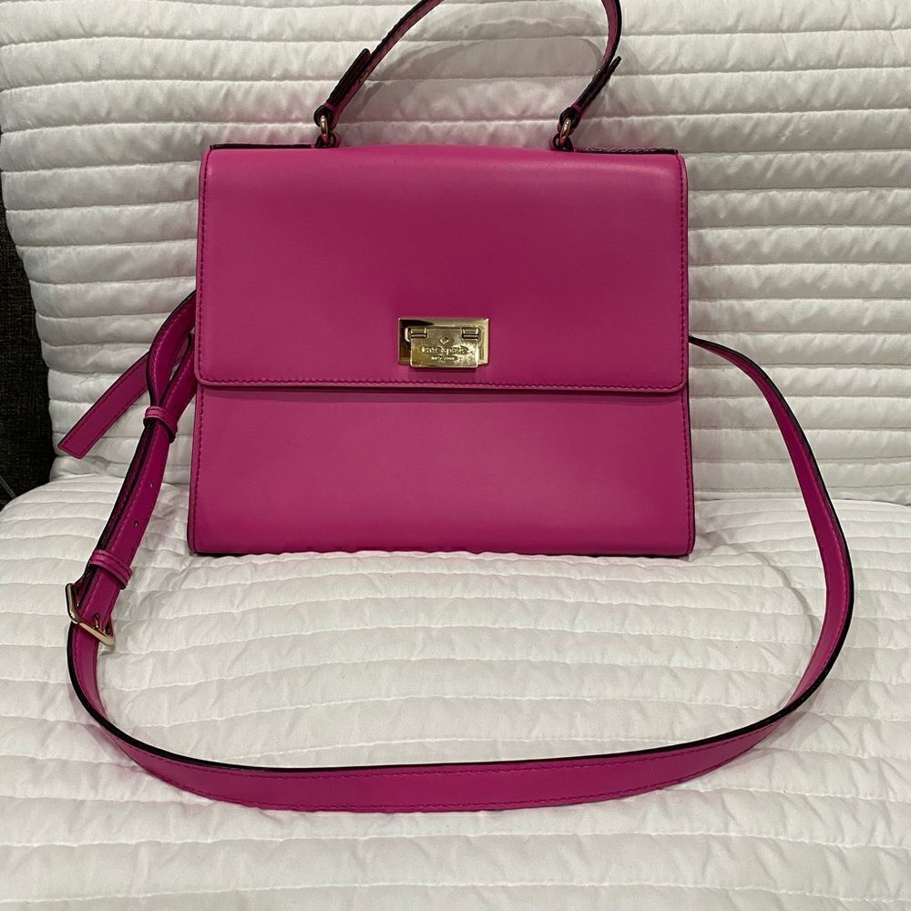 Kate Spade Doris Fuschia Pink Leather Hobo Bag - Picture 5 of 15
